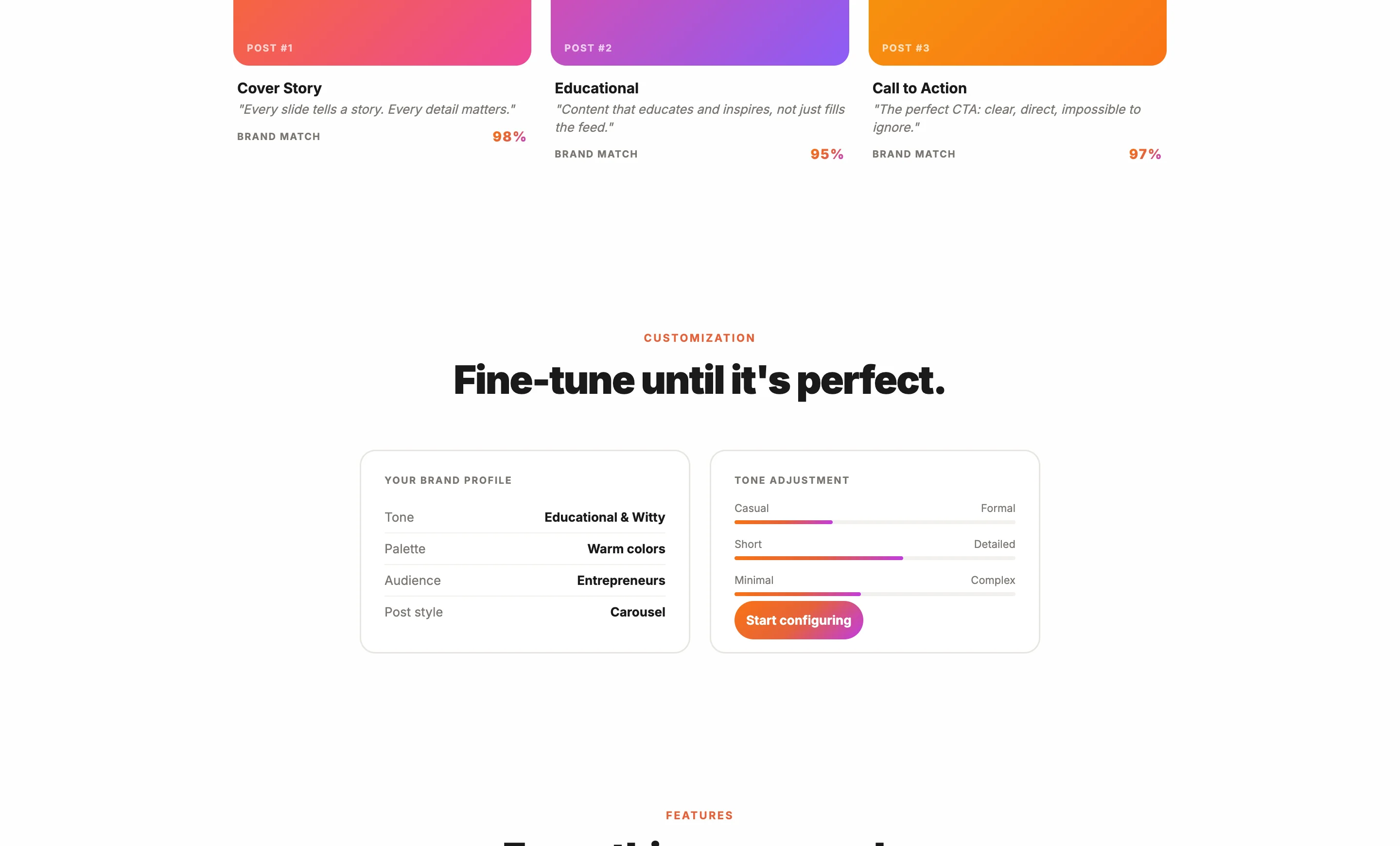 instasist — branded post output quality preview